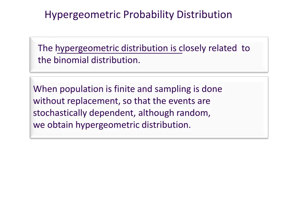 hypergeometric probability distribution