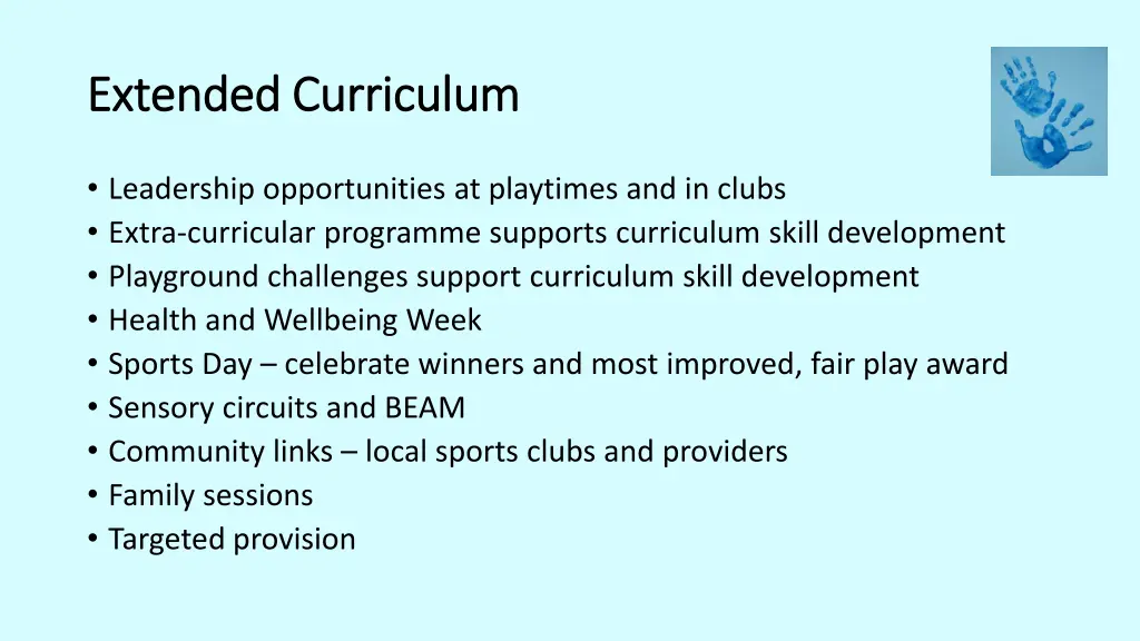 extended curriculum extended curriculum