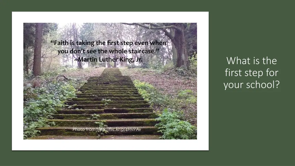 what is the first step for your school
