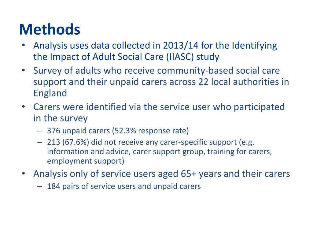 methods analysis uses data collected in 2013