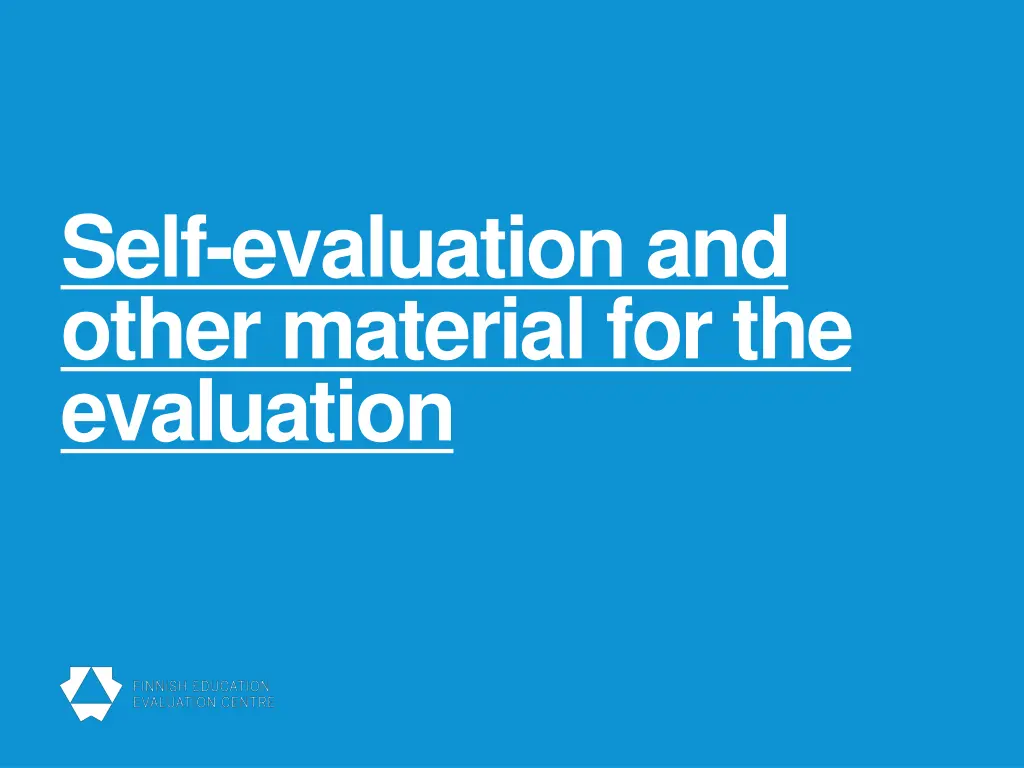 self evaluation and other material