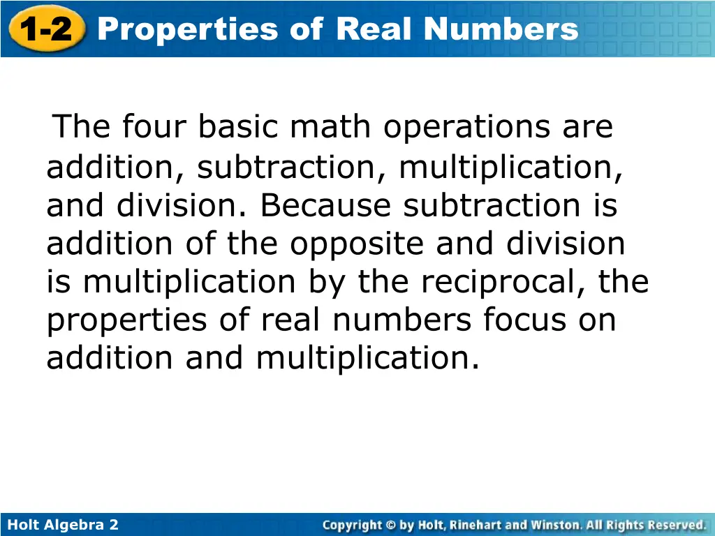 1 1 2 2 properties of real numbers 1
