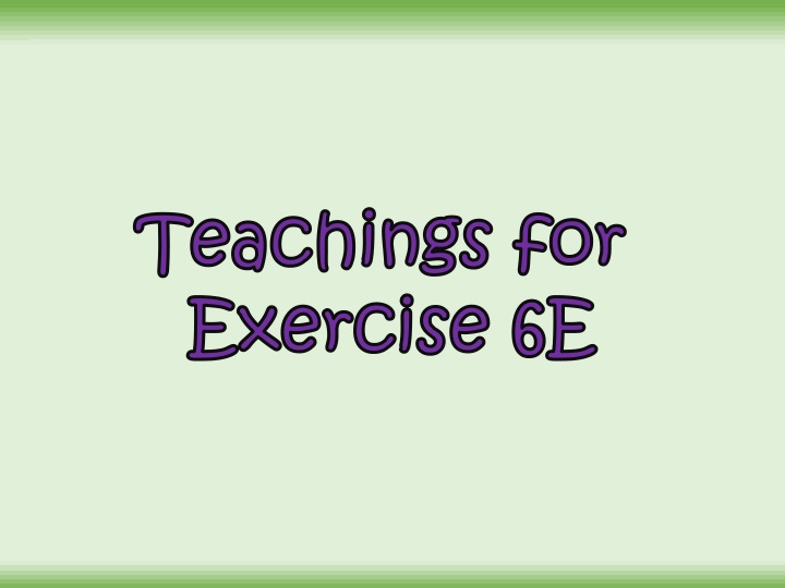 teachings for teachings for exercise 6e exercise