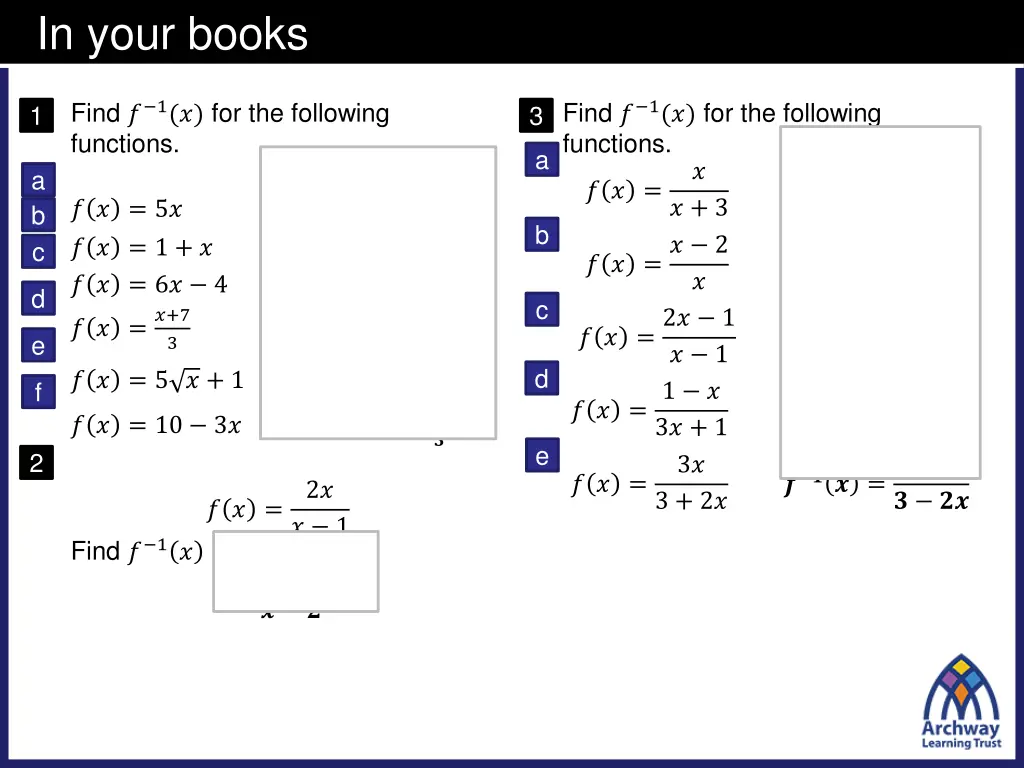 in your books
