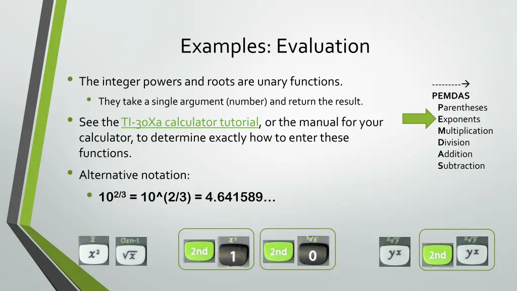 examples evaluation