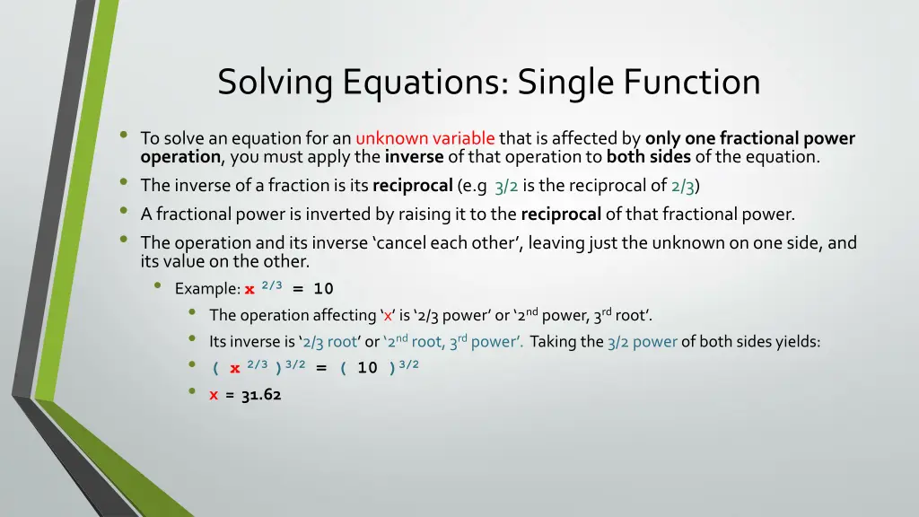 solving equations single function 1