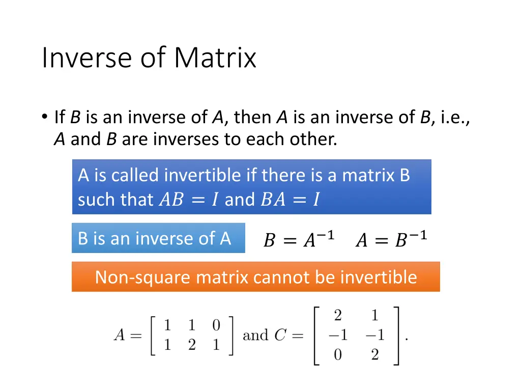 inverse of matrix 1