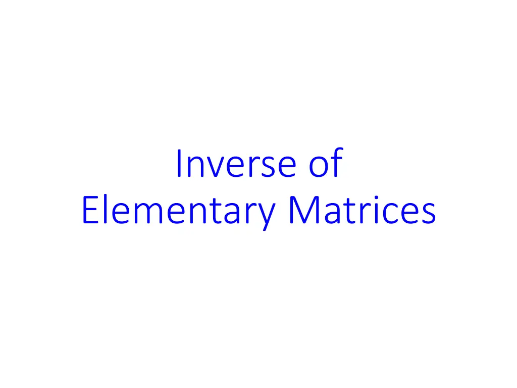 inverse of