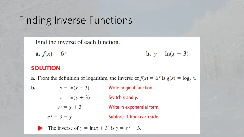 finding inverse functions