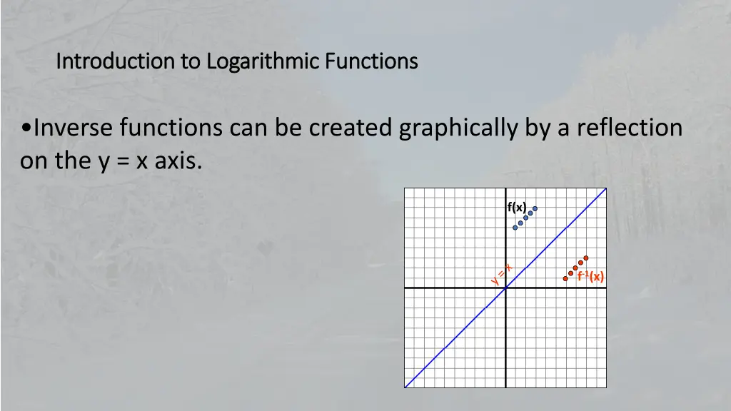 introduction to logarithmic functions 1
