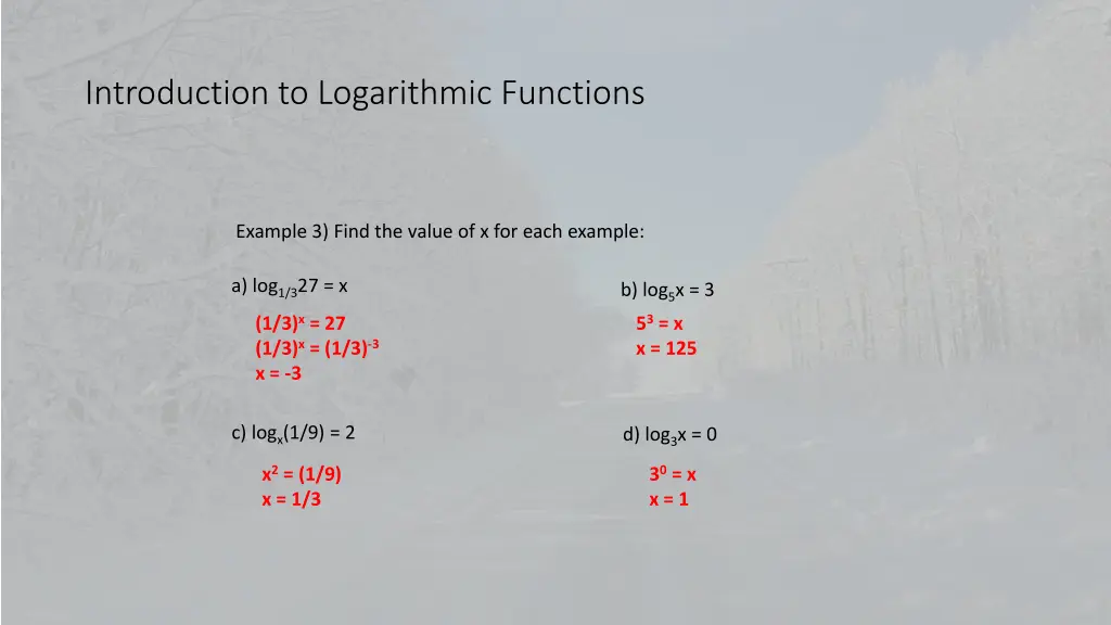 introduction to logarithmic functions 13