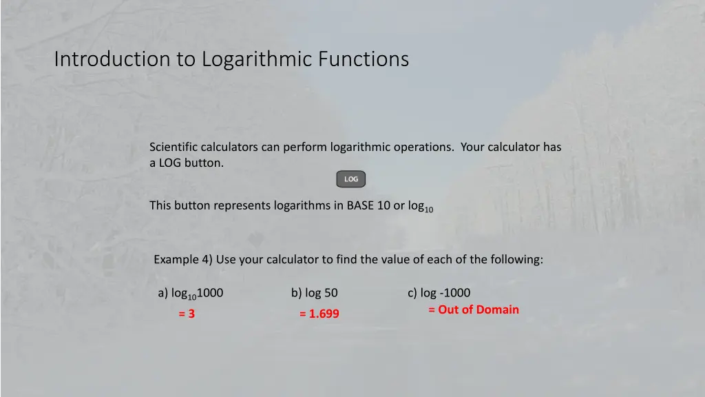introduction to logarithmic functions 14