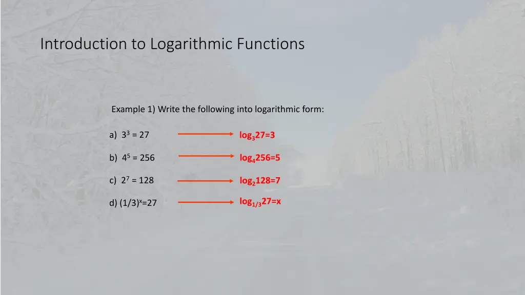 introduction to logarithmic functions 9