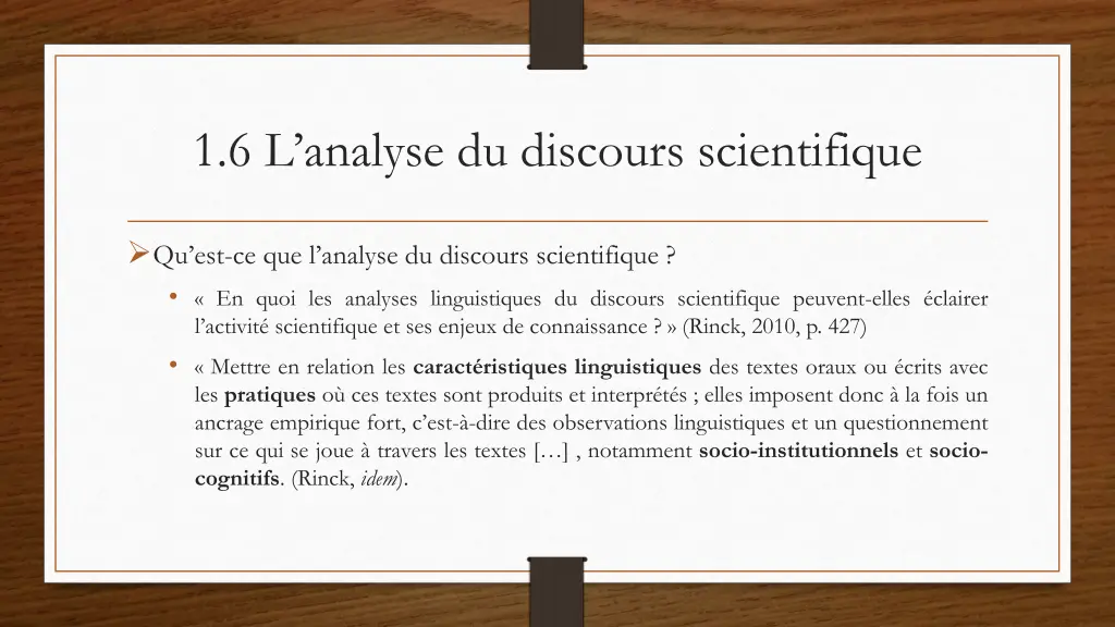 1 6 l analyse du discours scientifique