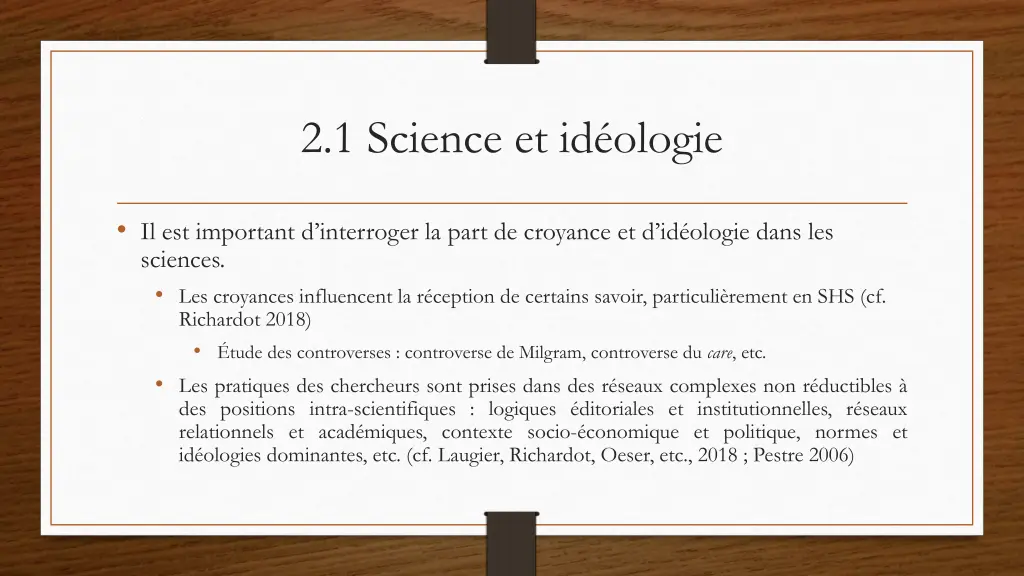 2 1 science et id ologie