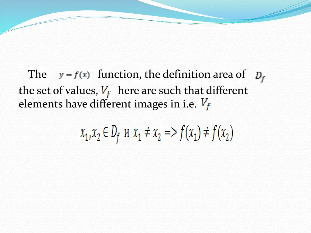 the the set of values elements have different