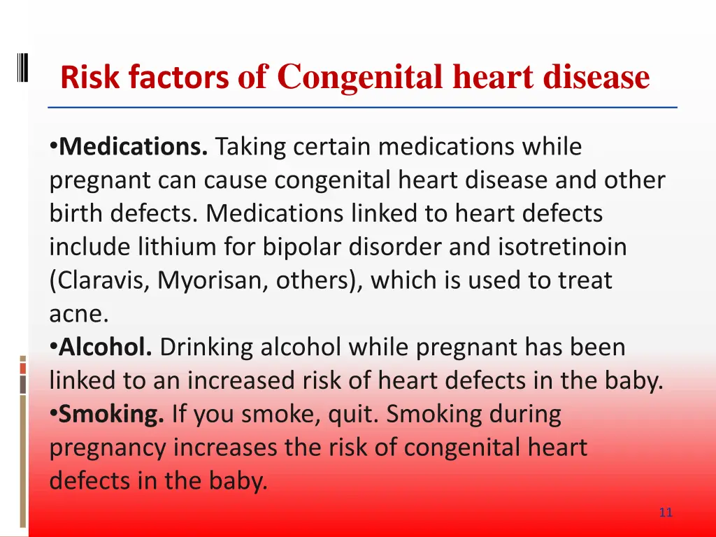 risk factors of congenital heart disease 1