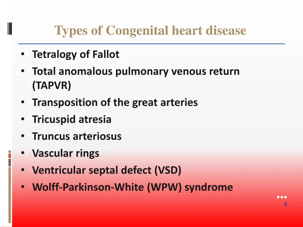 types of congenital heart disease 1
