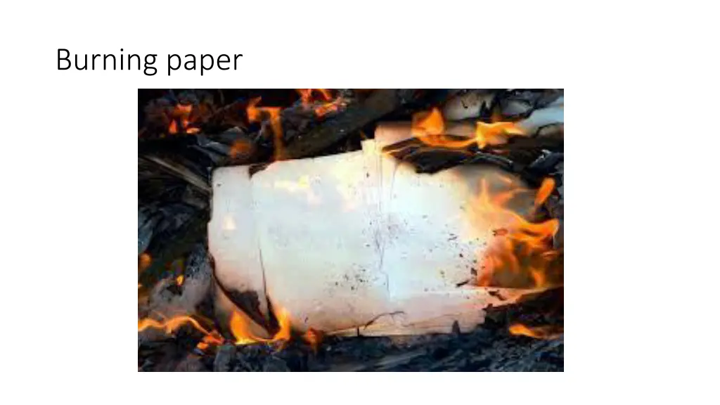 burning paper