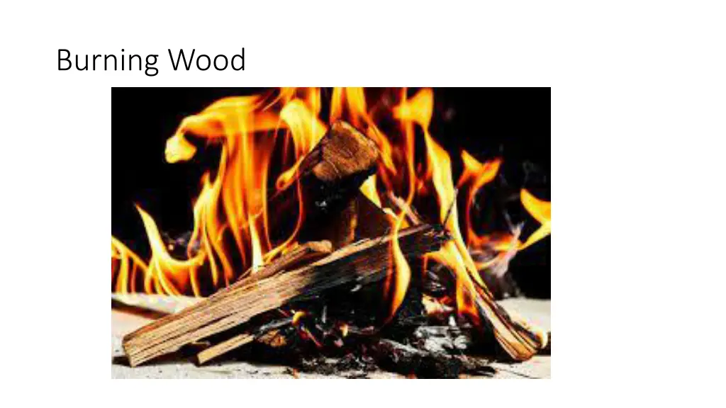 burning wood