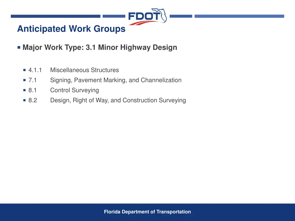 anticipated work groups