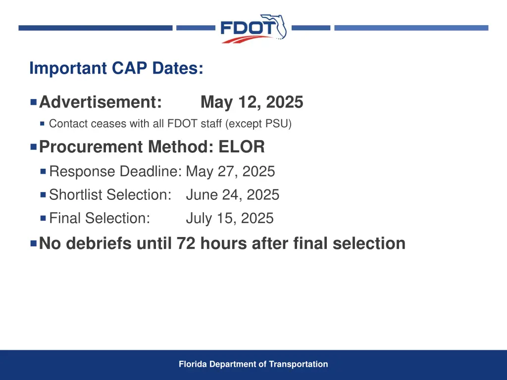 important cap dates