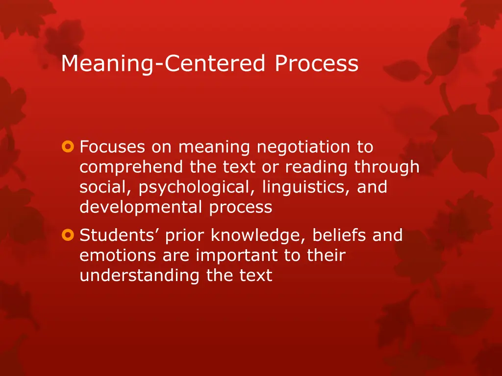 meaning centered process