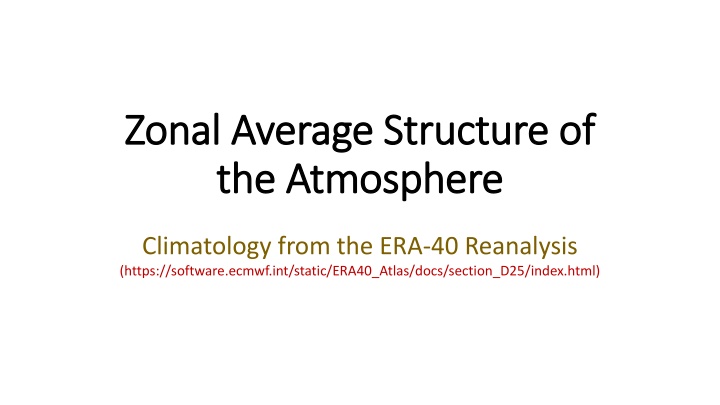 zonal average structure of zonal average