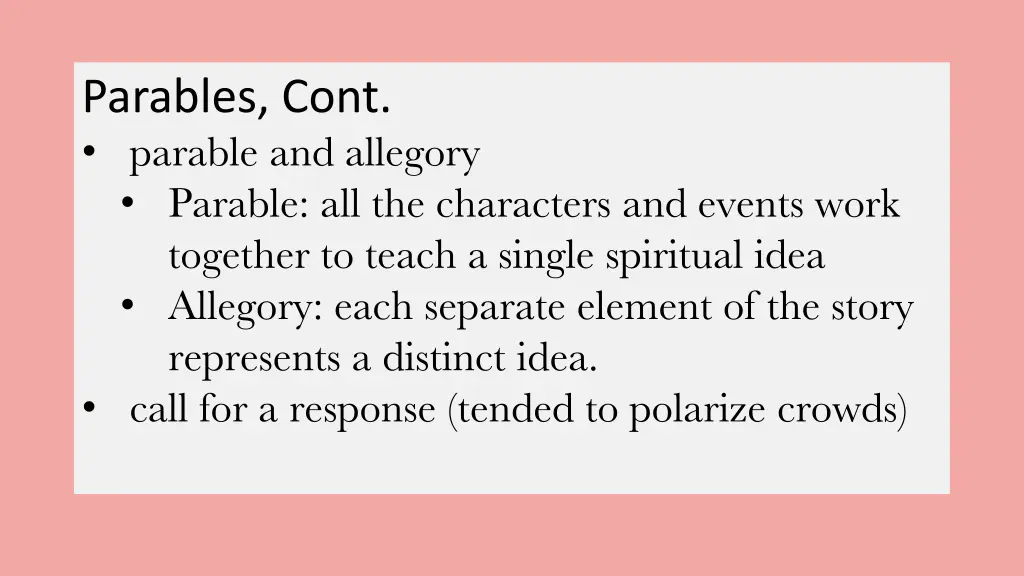 parables cont parable and allegory parable