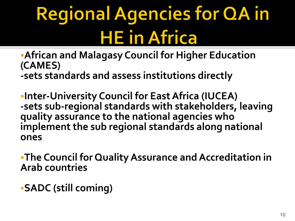 african and malagasy council for higher education