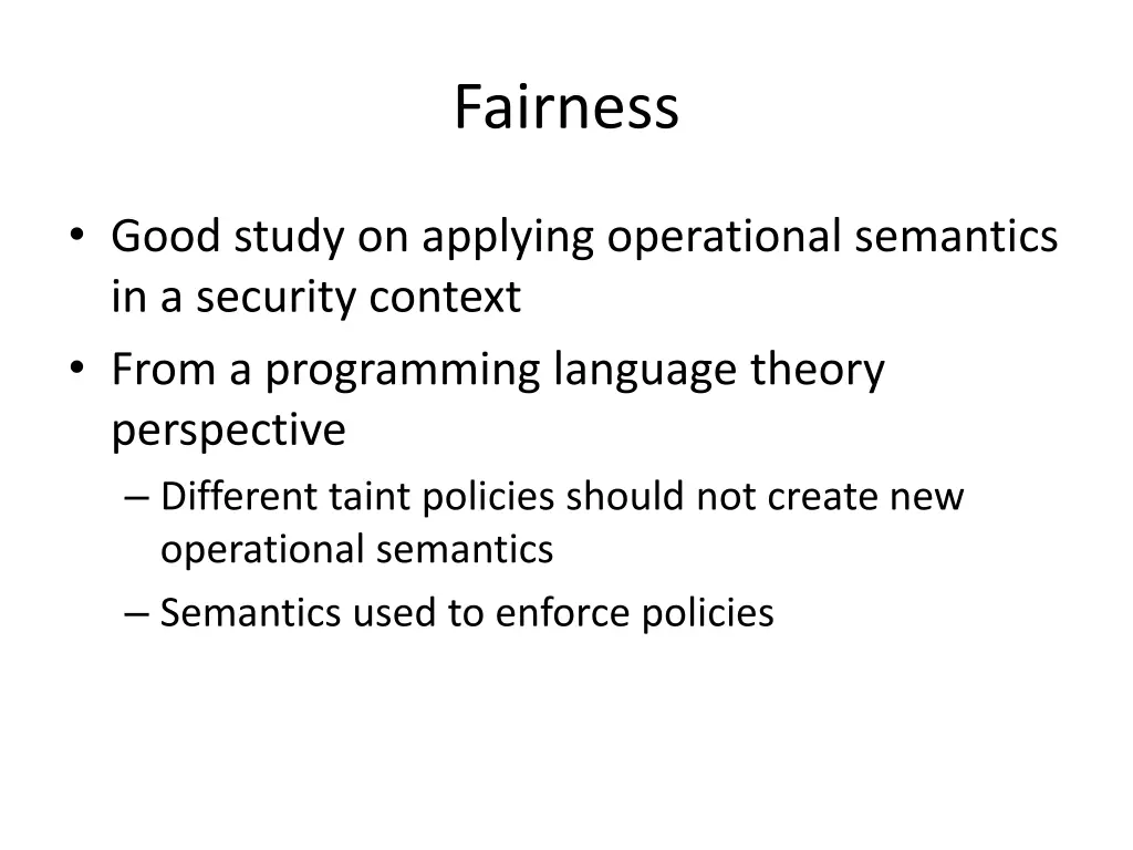 fairness