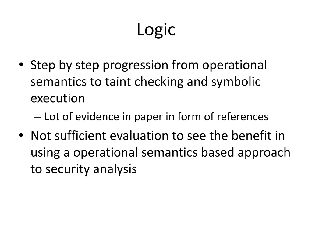 logic