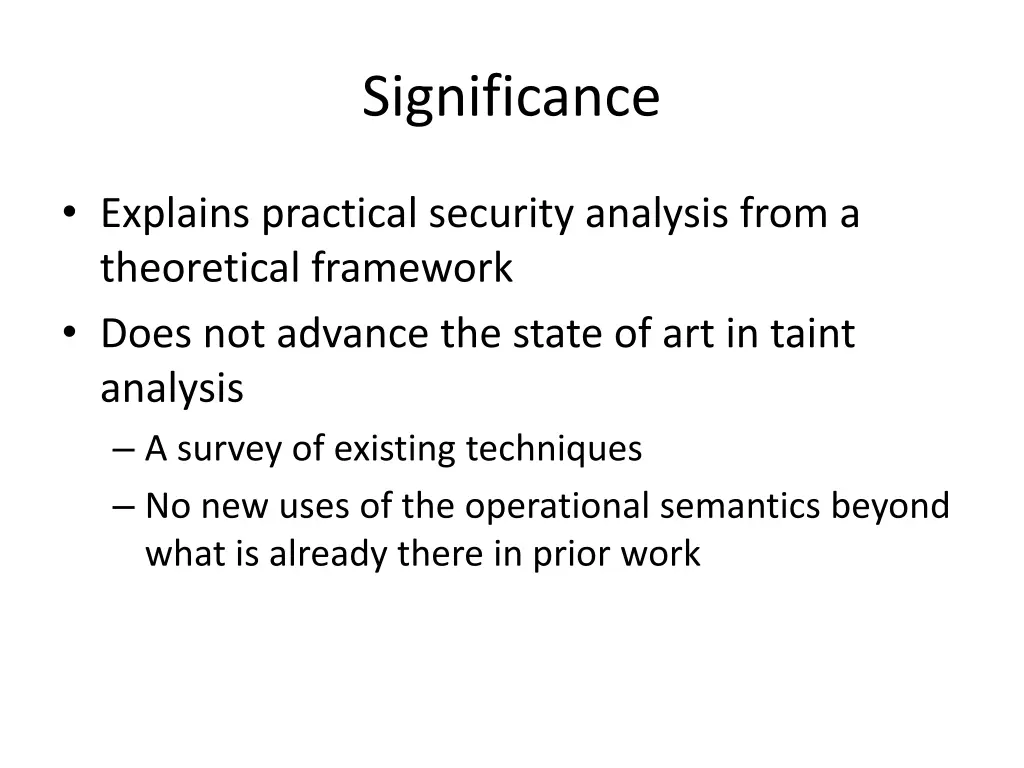 significance