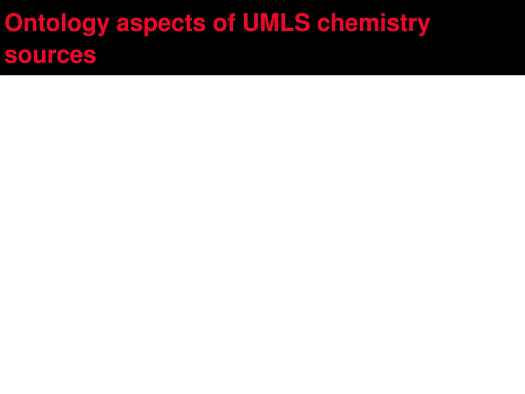 ontology aspects of umls chemistry sources