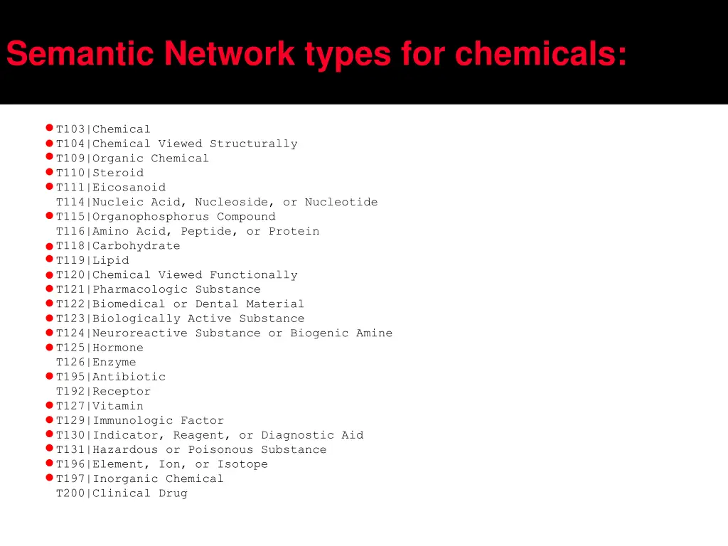 semantic network types for chemicals