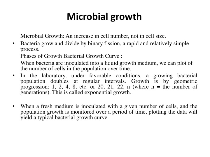 microbial growth