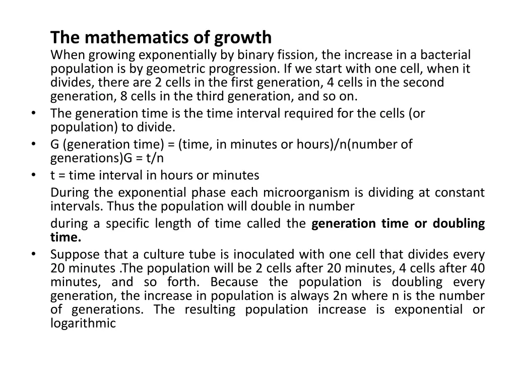 the mathematics of growth when growing