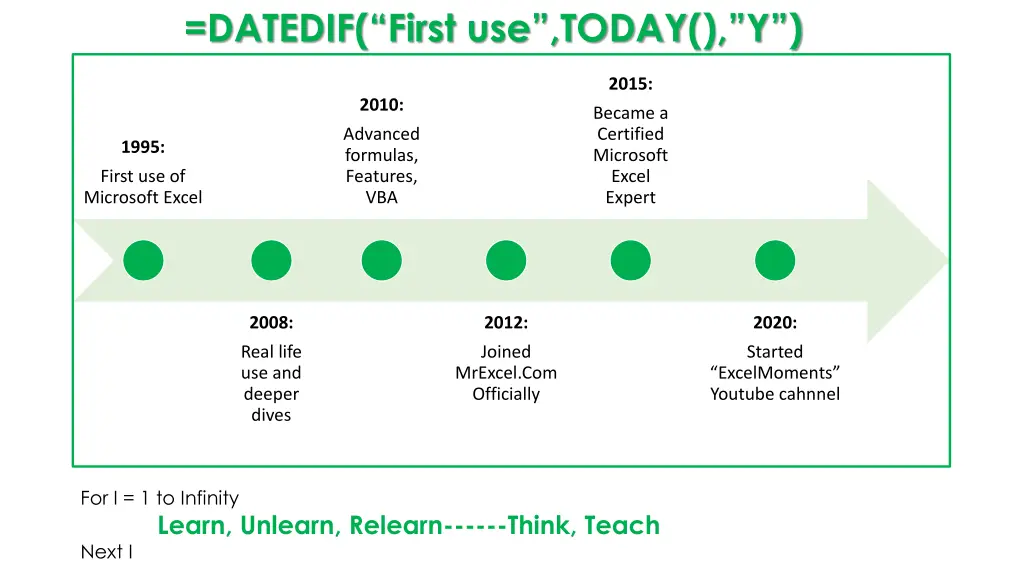 datedif first use today y