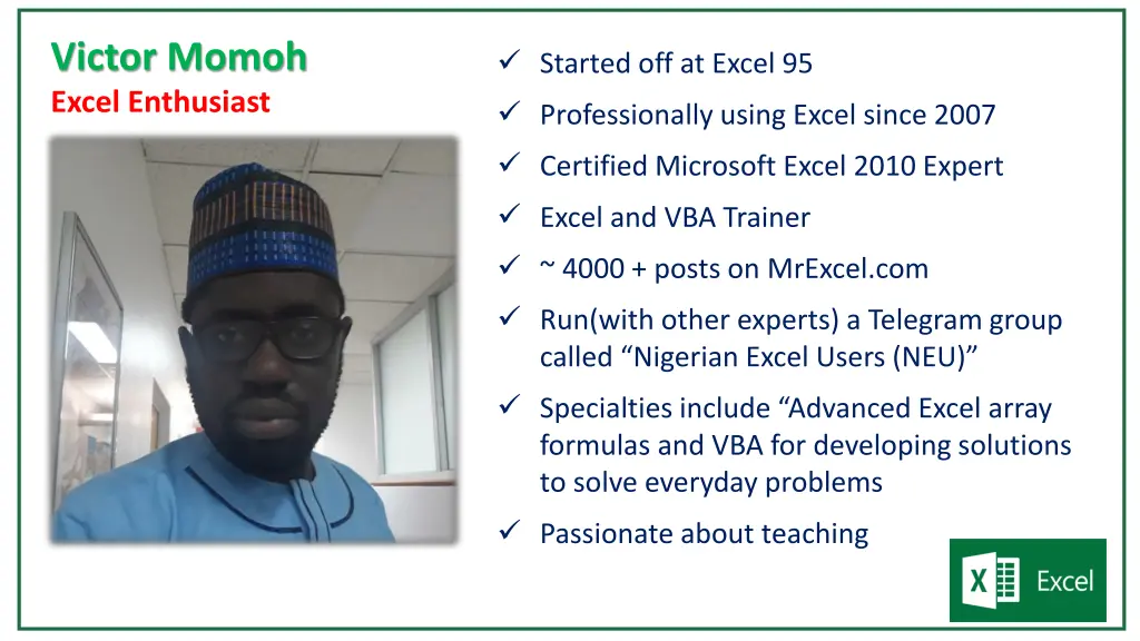 victor momoh excel enthusiast