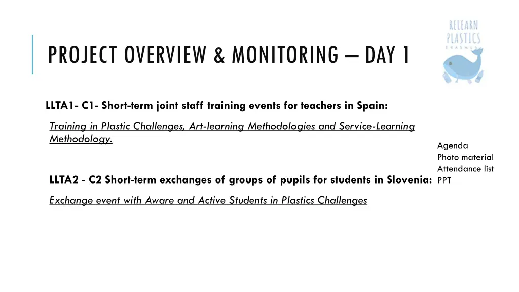 project overview monitoring day 1 1