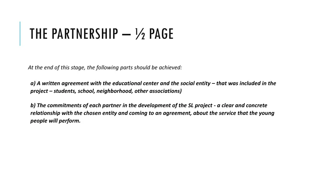 the partnership page
