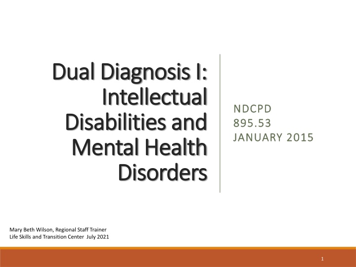dual diagnosis i dual diagnosis i intellectual