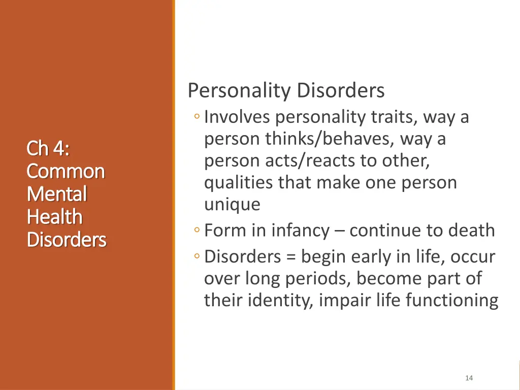 personality disorders involves personality traits