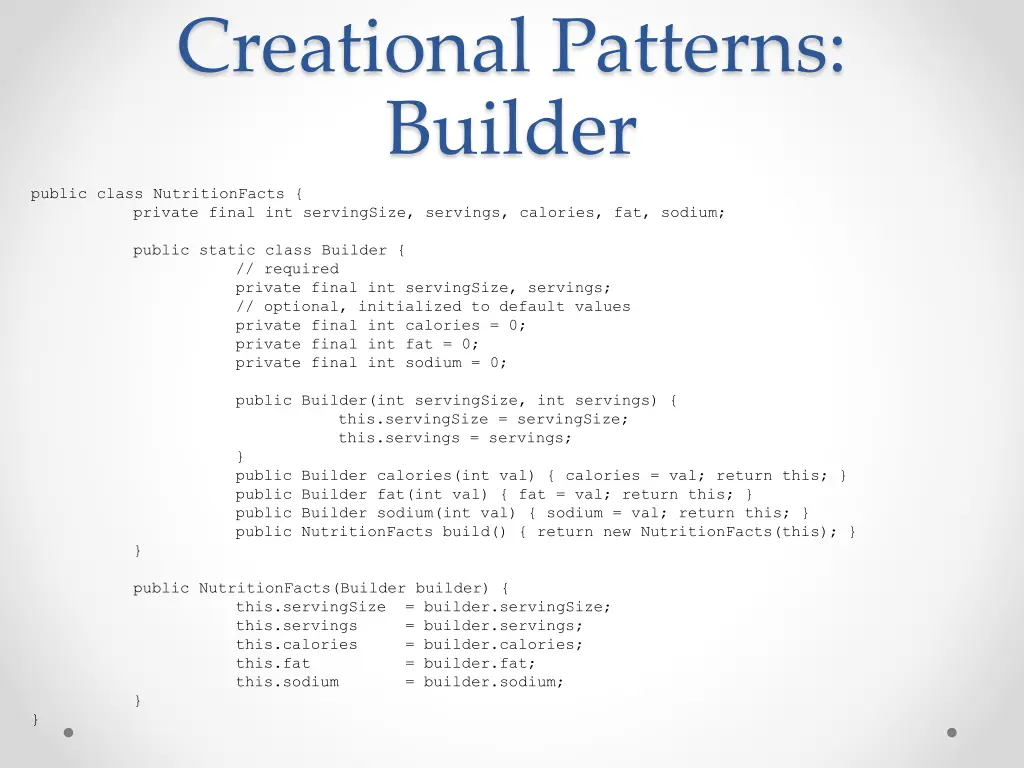 creational patterns builder 1