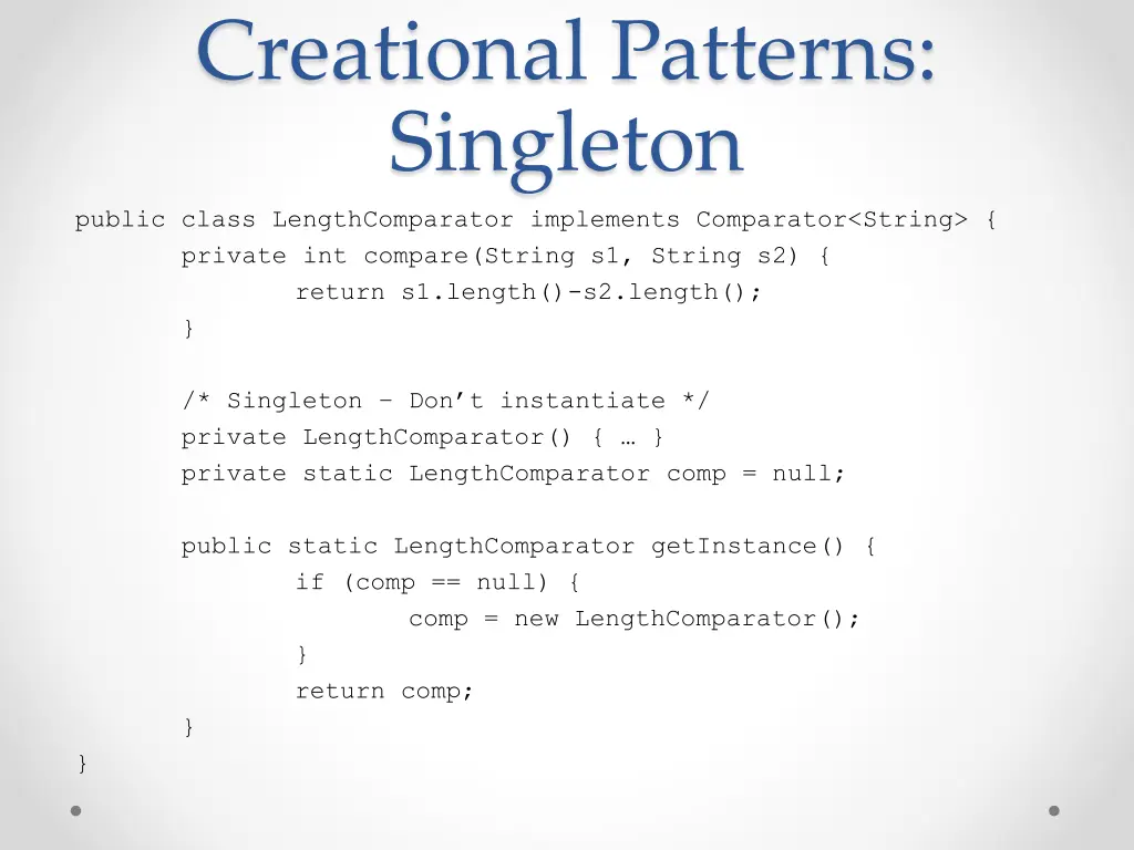 creational patterns singleton public class 1