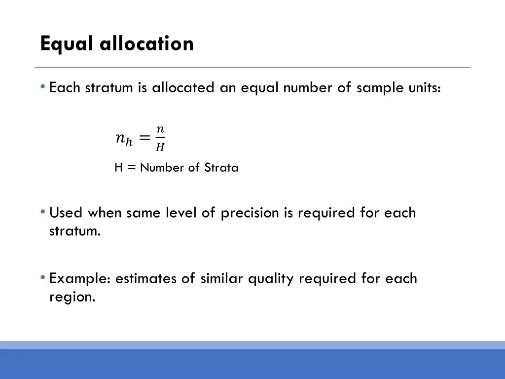 equal allocation