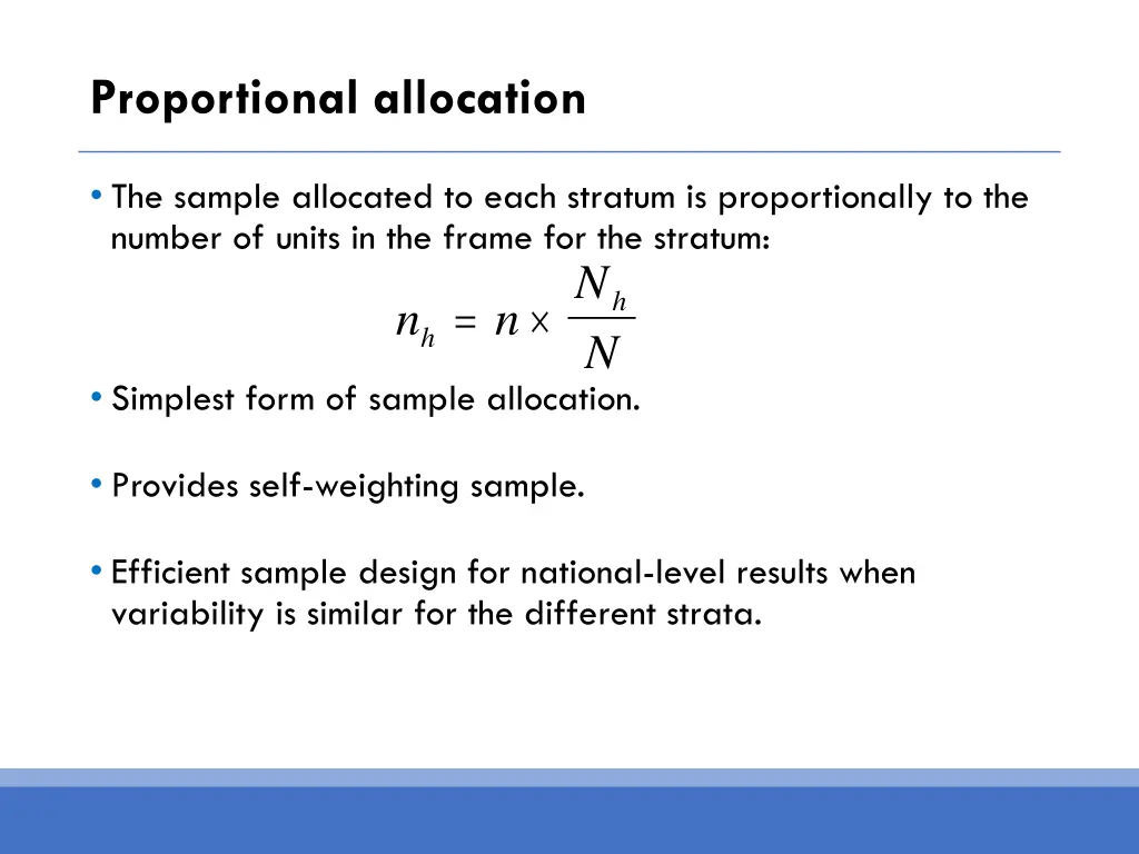 proportional allocation