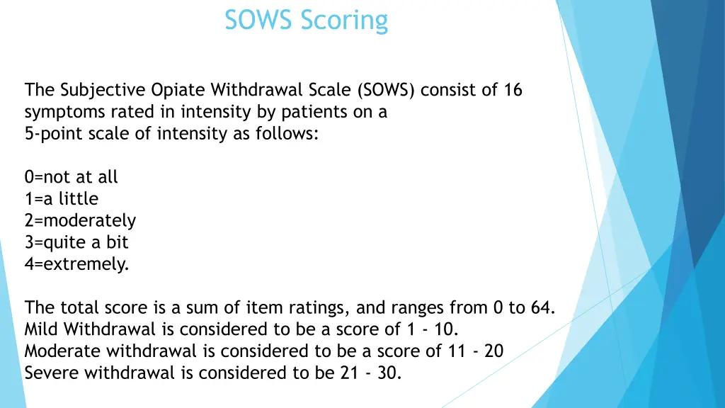 sows scoring