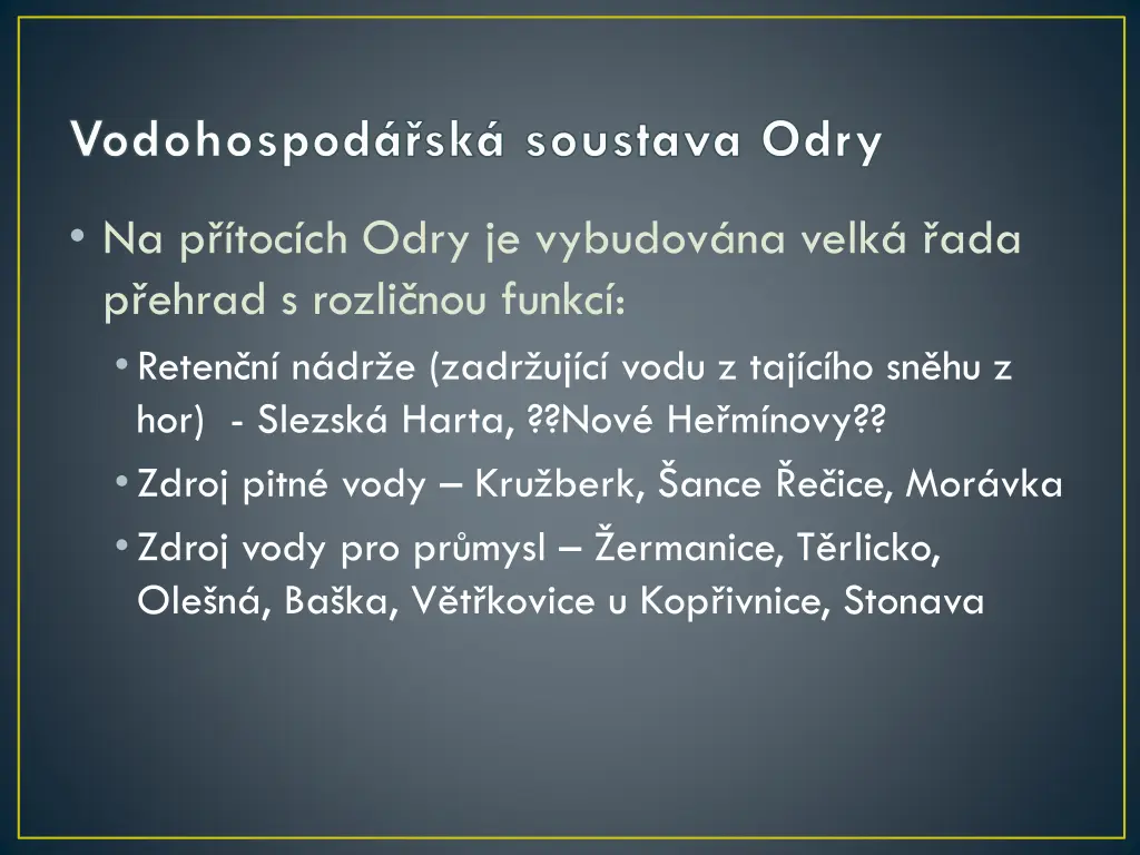 vodohospod sk soustava odry