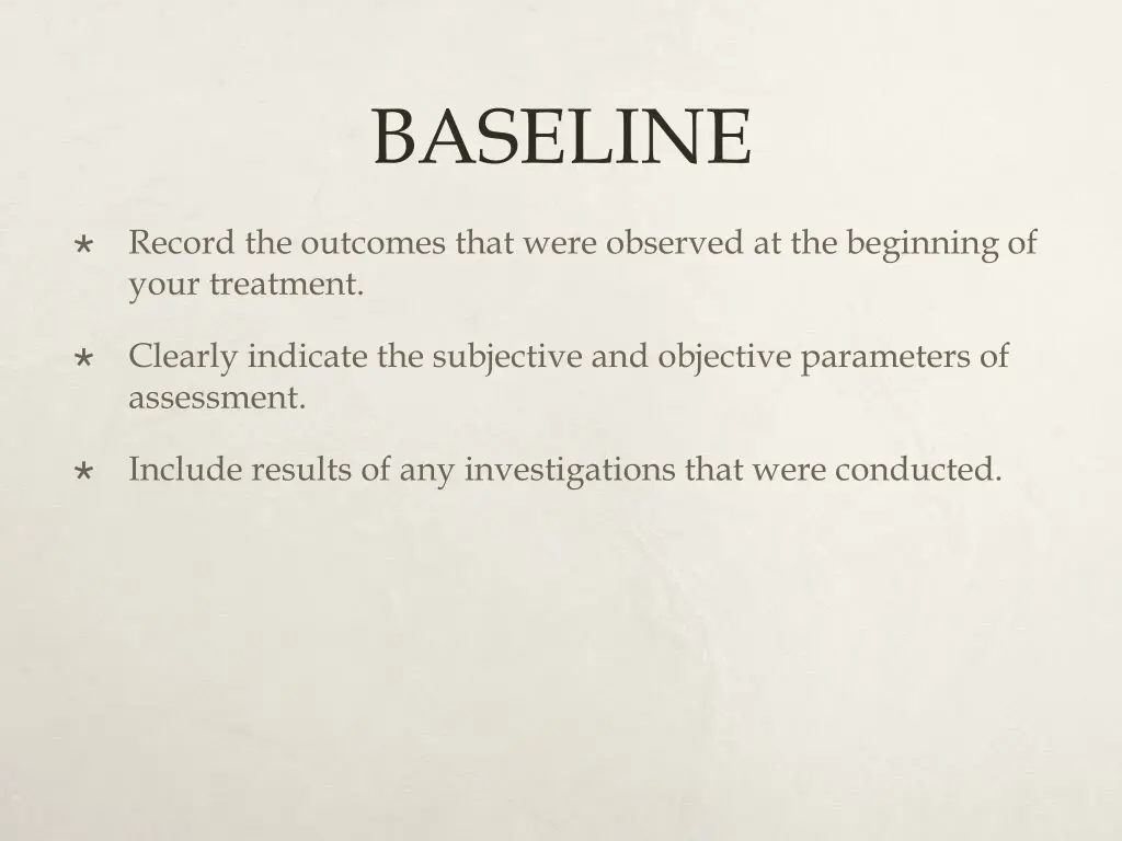 baseline